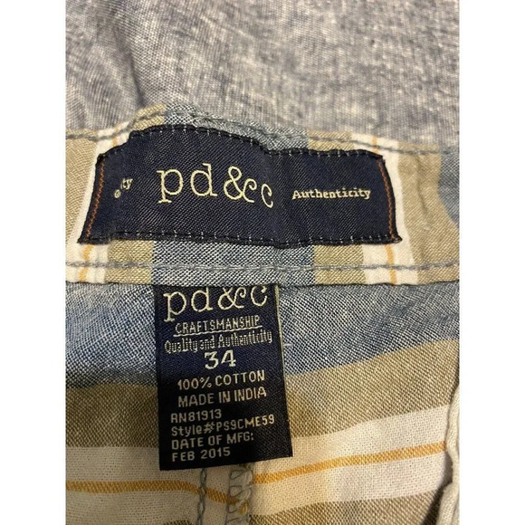 PD & C PAPER DENIM MENS SHORTS - SIZE 34 - PERFECT CONDITION - NO FLAWS - Picture 6 of 6